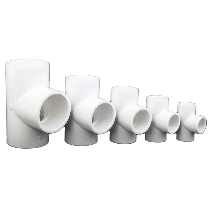 Sanking 10pcs UPVC 20mm-40mm Tee  PVC Pipe Fittings Coupler Water Connector For Garden Irrigation Hydroponic System