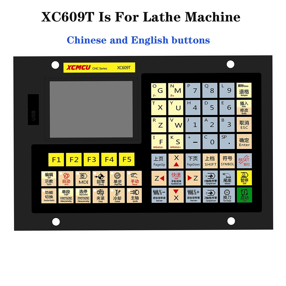 Imagem -05 - Maxgeek-controlador Cnc para Máquinas Eixos Sistema de Controle Cnc Xc609mf Xc609t Multi Funcional Instrução g 32 Bit