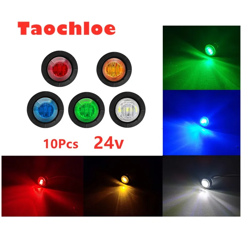 

10PCs 12V LED Side Marker Light Auto Trucks Lorry Trailer Bus Tail Brake Lights Car Warning Lamp Turn Signal Indicator Lighting