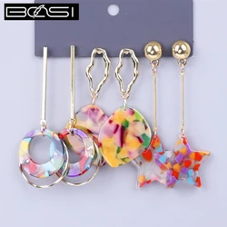 BOSI acrylic set earrings fashion jewelry drop earrings Women minimalist long earrings bohemian simple earring wholesale boho cc