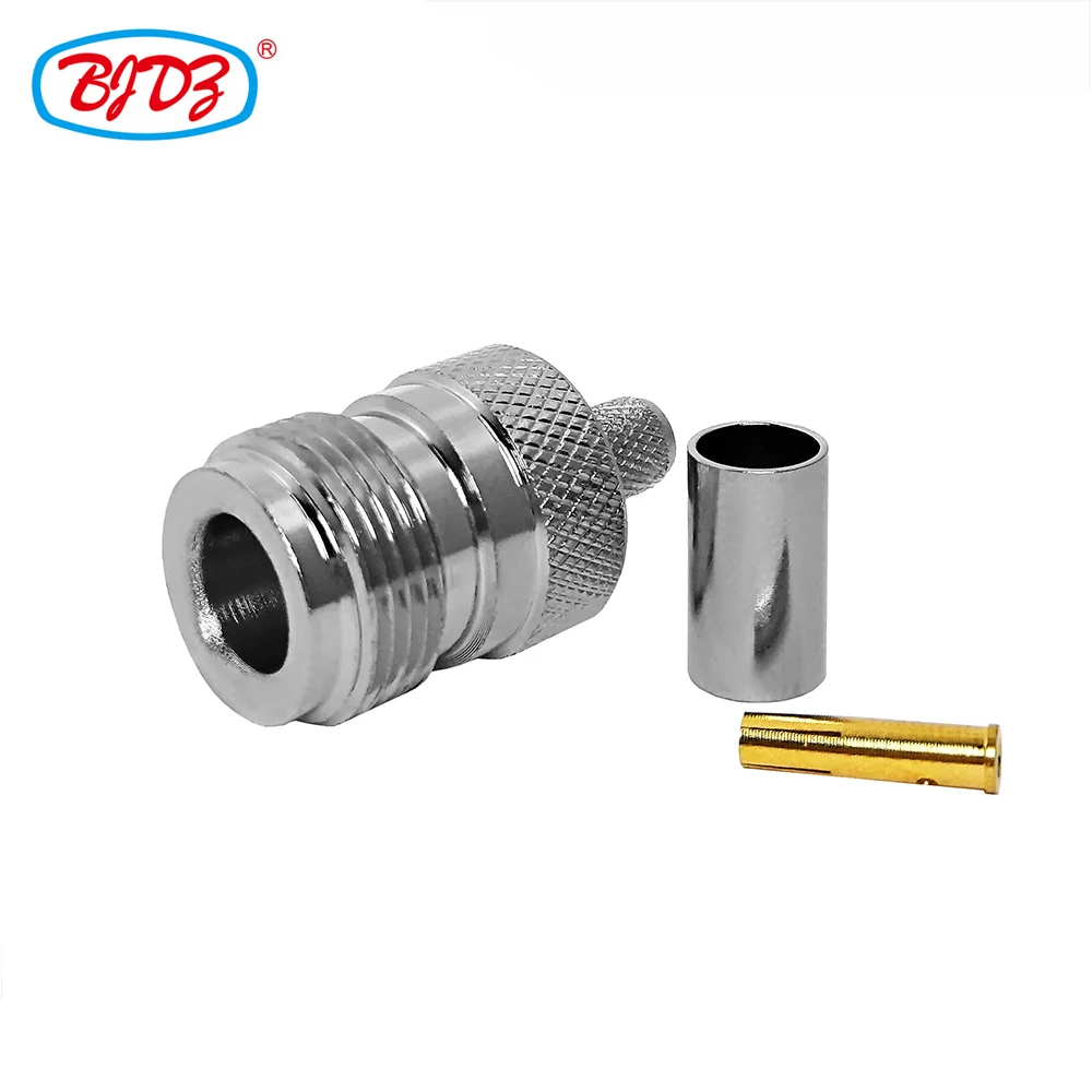 Free Shipping 10 PCS N Female/Jack Straight Crimp RF Connector for LMR240 RG59 H155 4D-FB  Cable