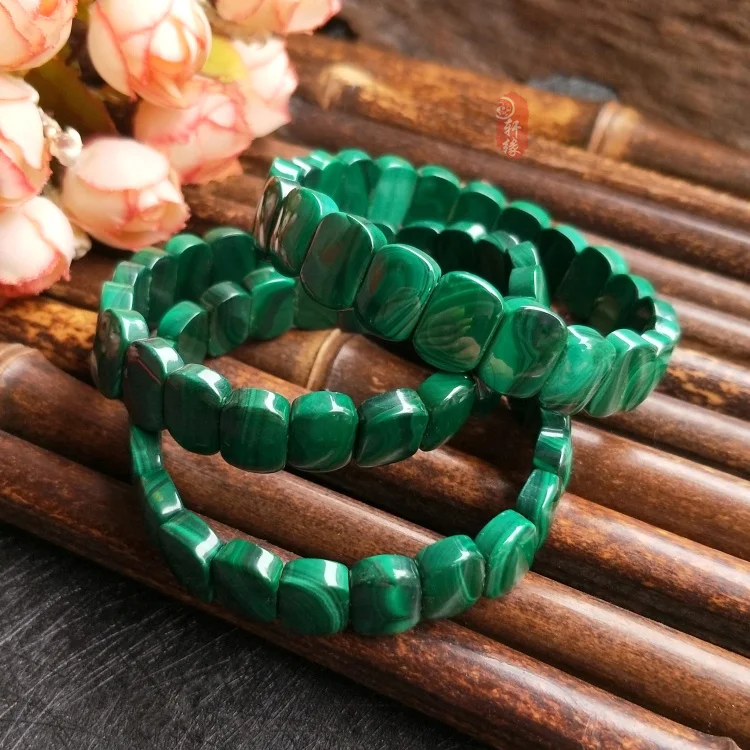 AA+ Grade Top Natural Malachite Stone Beads Braclet