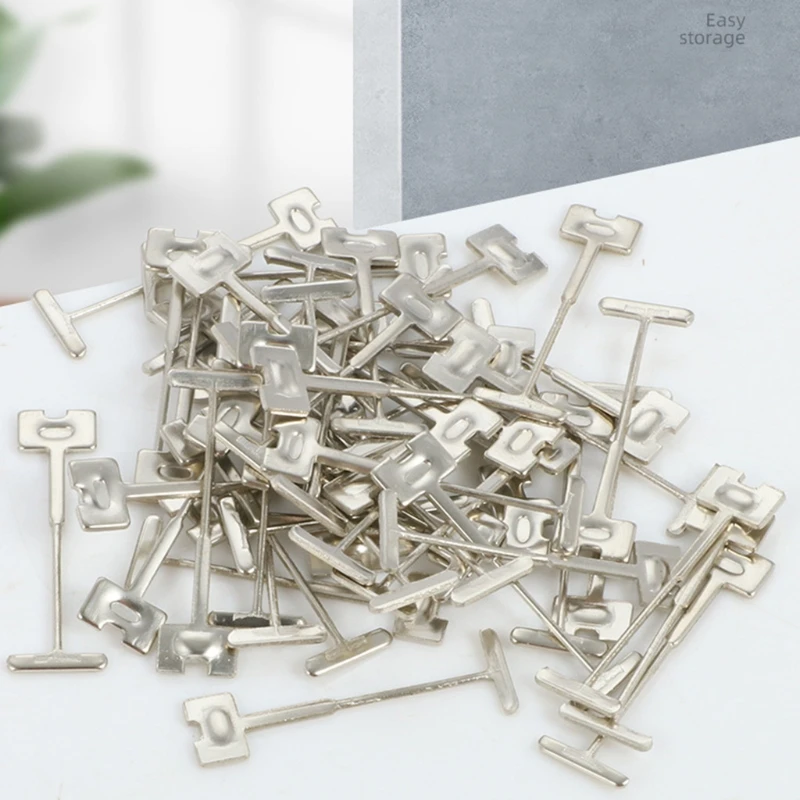 DIY Tiles Leveler Steel Needles 50 Pieces/Set Tile Leveling Replacement T-Pins 0.9/1.5mm for Walls & Floors Installation