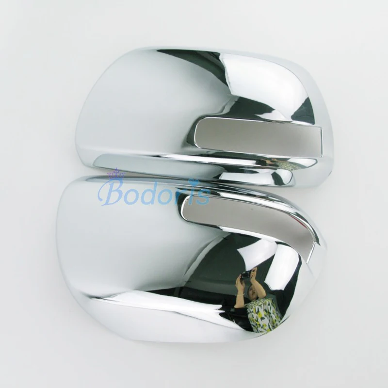 For Toyota Hilux Vigo 2012 2013 2014 Side Wing Mirror Cover With Hole Door Rear View Overlay Chrome Car Styling Accessories