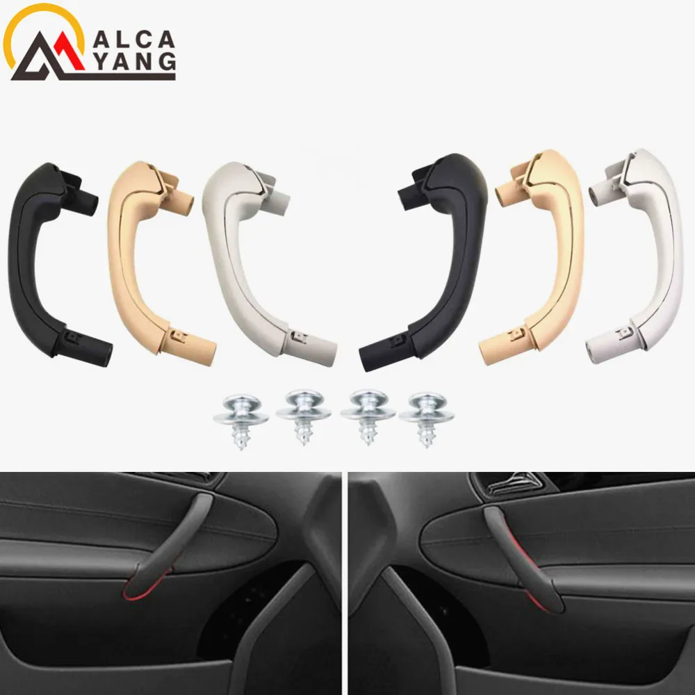 Car Front / Rear / Left / Right Interior Inner Door Pull Carrier Covers Handles Trim for Mercedes Benz W203 C-Class 2000-2007