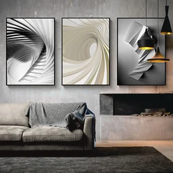 Black and White Gray Abstract Canvas Art Paintings Simple Nordic Art Poster and Prints Wall Art Study Bedroom Home Decor Picture