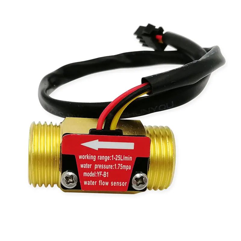 (Brass) Flow Sensor G1/2\'\' Water Flow Hall Sensor Switch 1-25L/min Flow Meter For Industrial Control