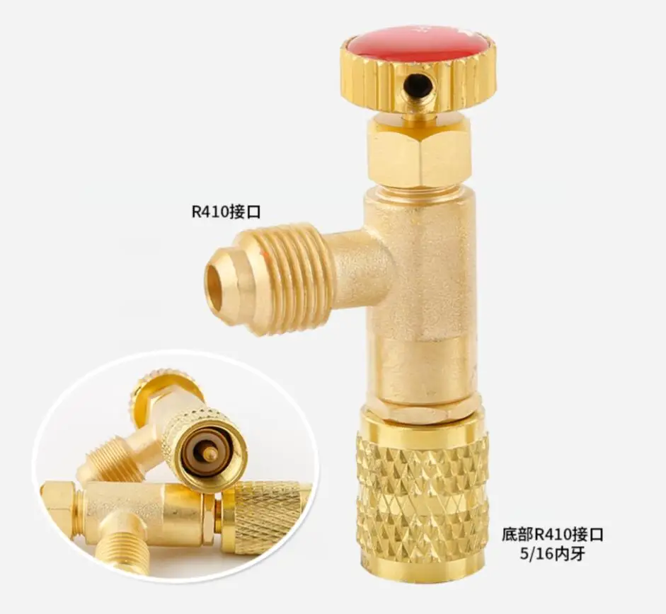 Piezas de aire acondicionado válvula de seguridad A/C R410 A R410 5/16 "Femal A macho
