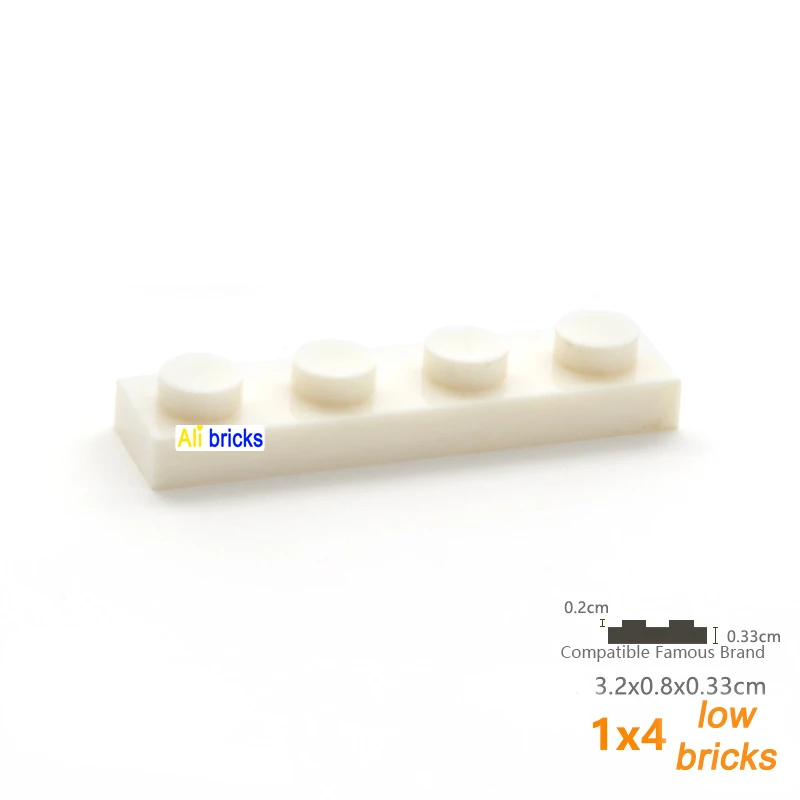 30pcs 1x4 Blocks Base Plate 3710 Building Bricks Classic Educational MOC Construction Toys Compatible All Major Brands