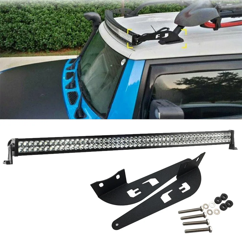 52 Inch LED Dành Cho Xe Toyota Cho FJ Tàu Tuần Dương 2007-2014Bar Với Lắp Brackets300W Combo Xà Đơn Led Làm Đèn