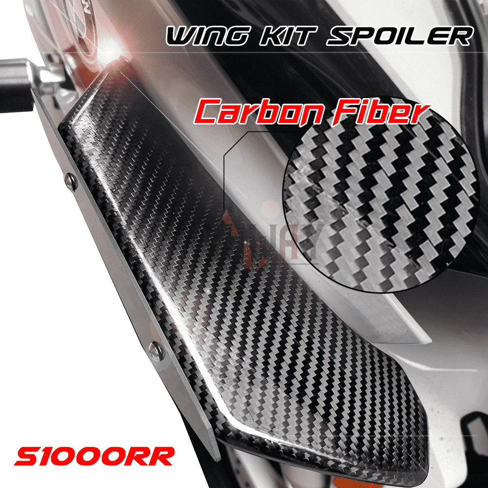 Motorcycle Accessories Fairing Panel Cover Case DOWNFORCE SPOILERS For BMW S1000RR 2010-2018 HP4 Carbon Fiber