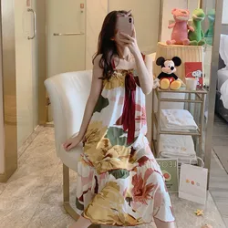 S-5XL Big TANNightdress for Female Summer Big Bow Design Sleep fur s, Sexy Woman Sling Night fur s Women Night Sleepwear