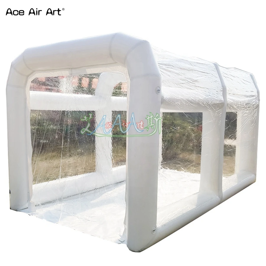 4x3x2.8m Giant Disinfection Channel Tent Inflatable Spray Booth Tent with Zipper Door Removable Curtains for Sale