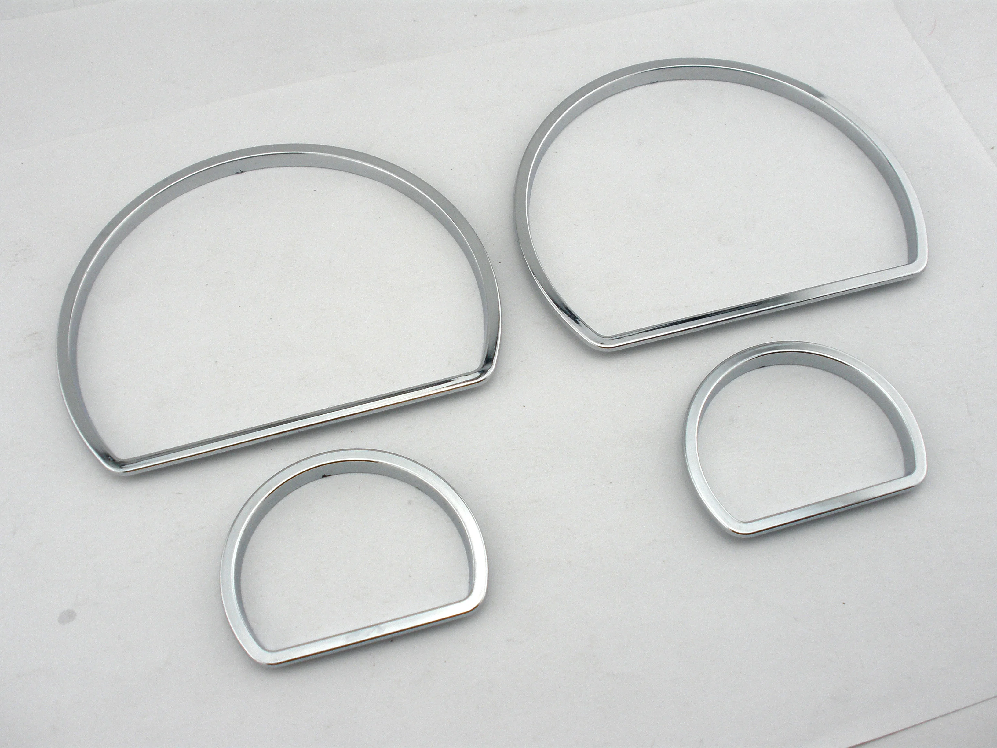 4pcs Plastic ABS Chrome Gauge Dial Dash Cluster Rings Dashboard cover bezel trim For Range Rover II P38 R38A 94-02