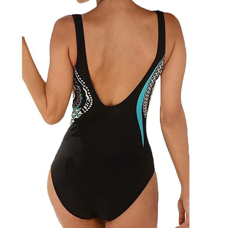 Fato de biquíni sexy para mulheres, maiô de uma peça, roupa de praia push up, monokini, plus size, 2XL, 2024