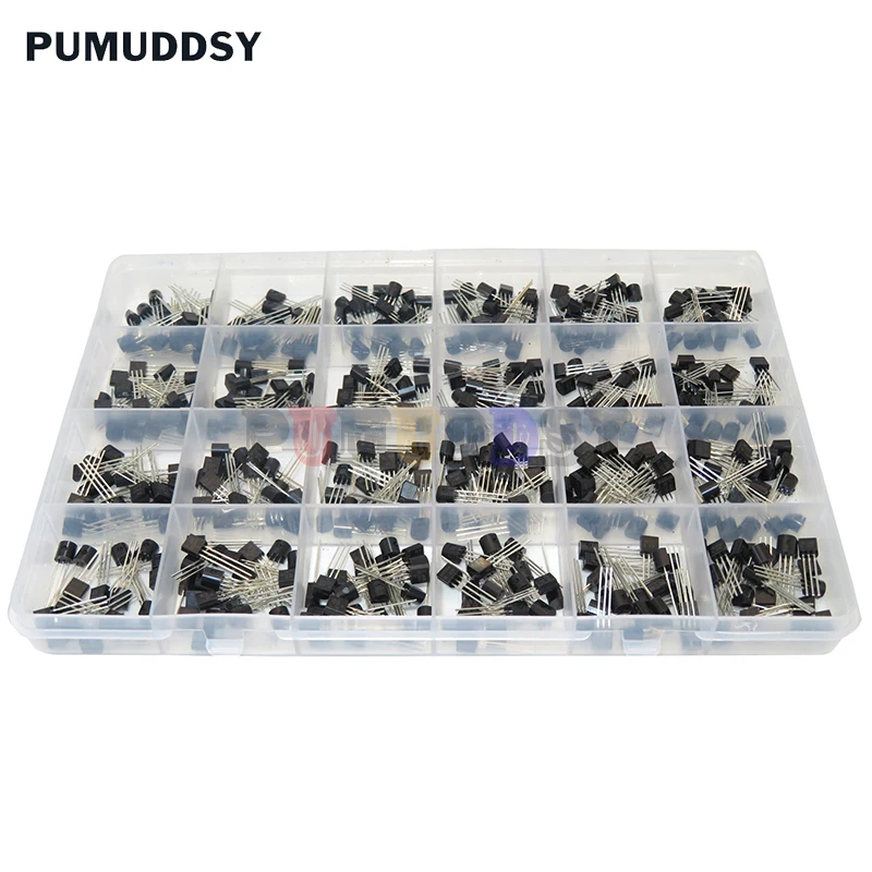 24 قيمة TO-92 مجموعة متنوعة من الترانزستور كل BC327 BC337 BC517 BC547 BC548 BC549 2N2222 3906 3904 5401 5551 C945 1015 #2