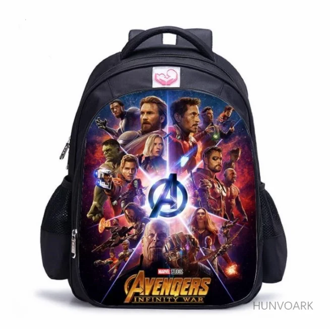 Avengers Infinity War Backpack Thanos Black Panther Printing Cartoon Children School Bags Boys Teenage Capacity Girls Mochilas