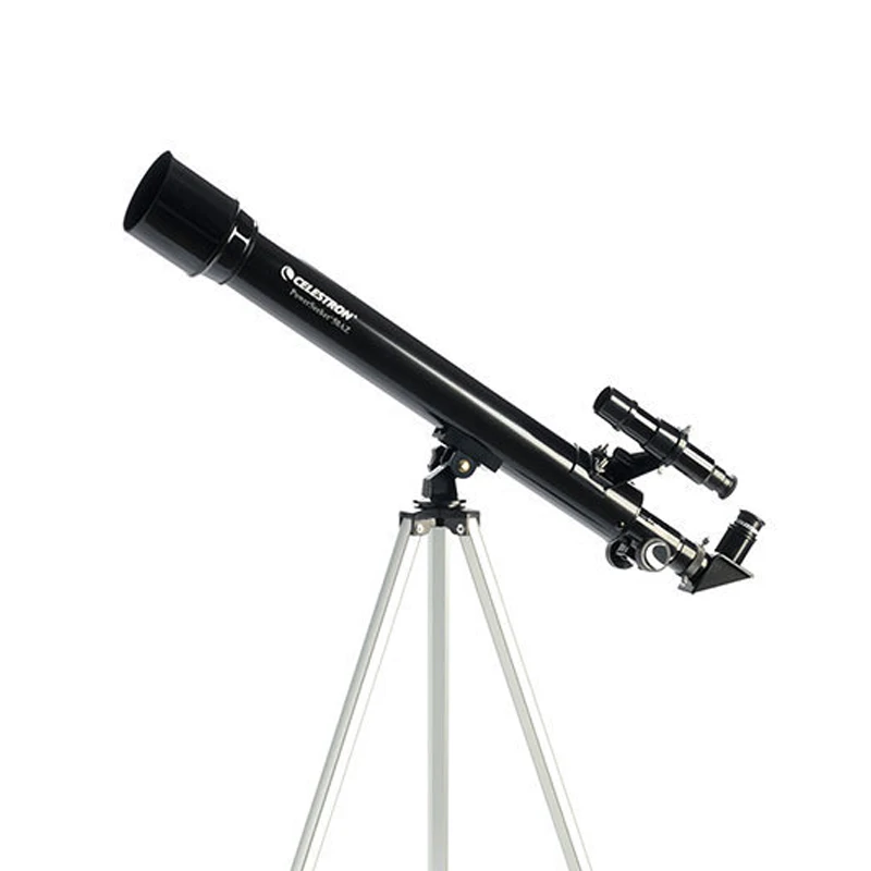 Celestron teleskop astronomi 50AZ, braket Theodolite Horizontal refraktif, braket aluminium, 50/600mm