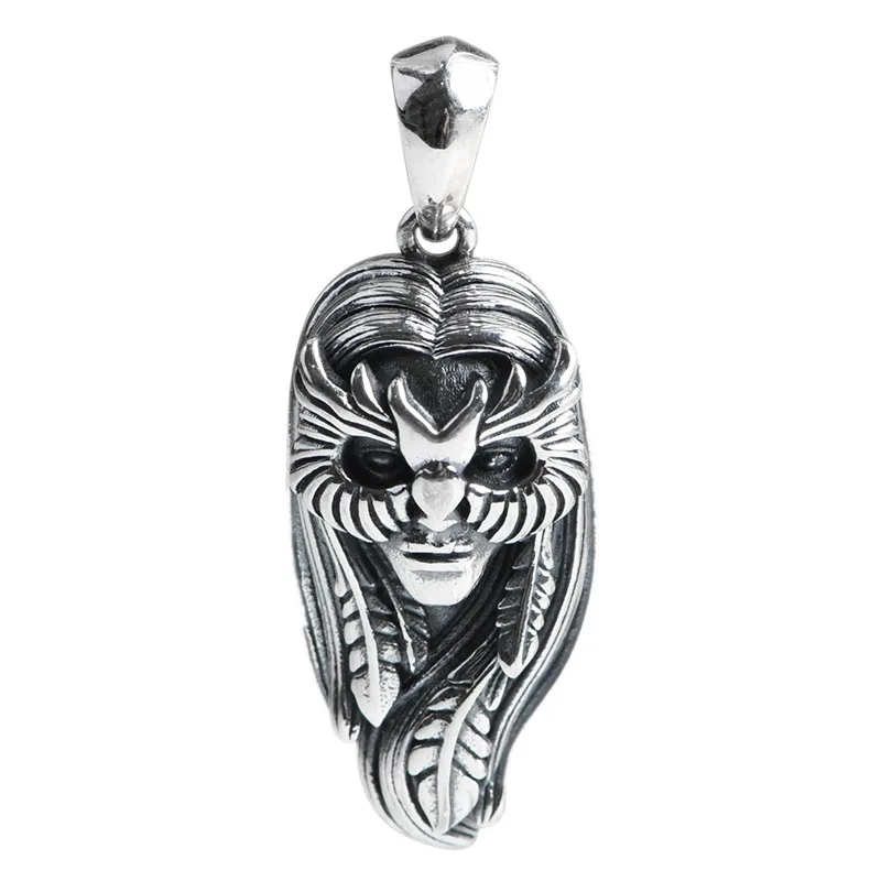 BOCAI – bijoux en argent Sterling 100% S925, nouveau design pour femmes masquées, tendance artisanale rétro, pendentifs pour hommes et femmes