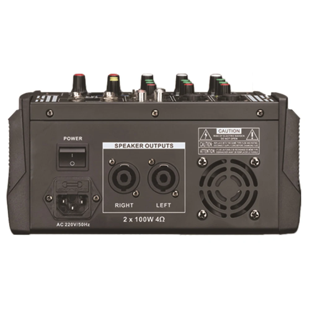 Mezclador de Audio profesional con Bluetooth, consola mezcladora de DJ con amplificador de potencia para altavoz, matriz de línea de Karaoke