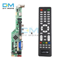 Universal LCD TV Controller Driver Board Resolution TV Motherboard VGA/HDMI/AV/TV/USB HDMI Interface Remote Controller