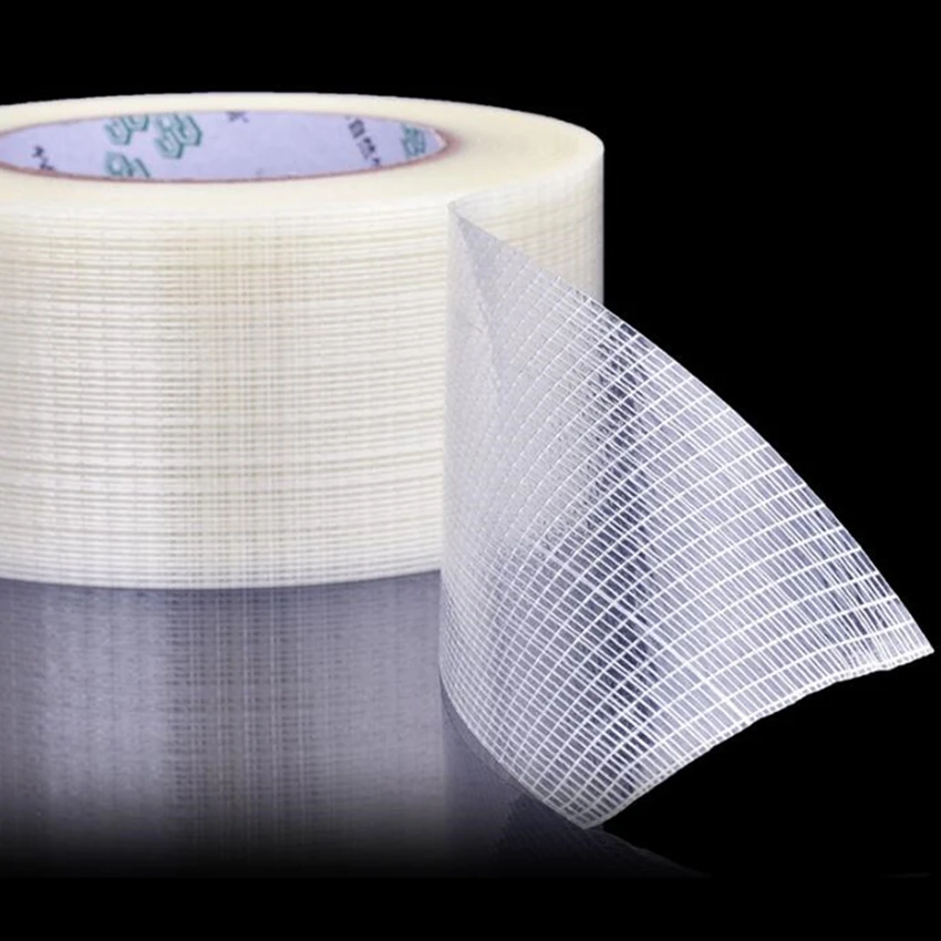 Grid Wear-resistant Fiberglass Adhesive Tape,mesh Fiber Tape Super Strong Mesh Tapefiberglass Strong Reinforced Tape 25M