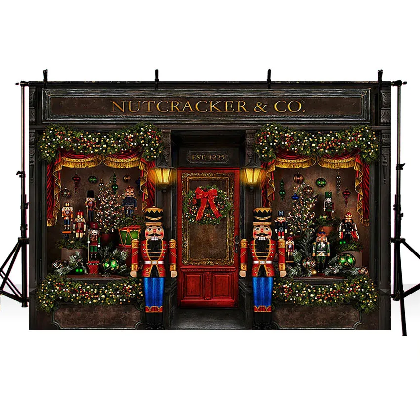 Mehofond Chúc Giáng Sinh Phông Nền Thể Hiện Người Lính Đồ Chơi Quà Tặng Giáng Sinh Trang Trí Nền Chụp Ảnh Ảnh Phòng Thu Biểu Ngữ Photozone