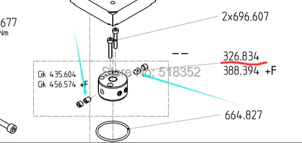 AGIE 326.834 3268 Wire Guide+Nut AGIE Diamond Wire Guide  for Wire Cut EDM Spare Parts AGIE CF20 Charmilles