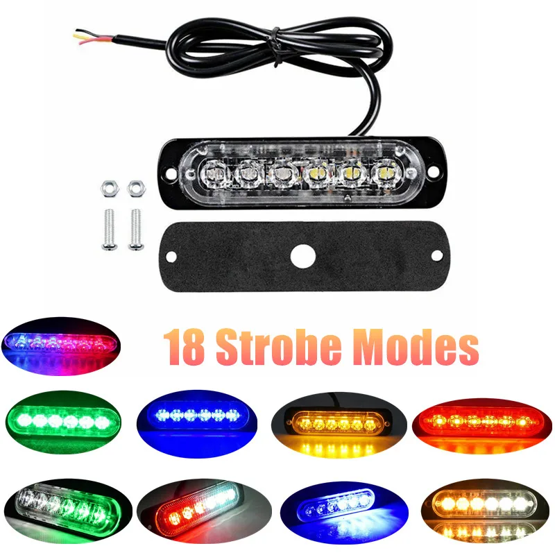 

6 LED Trailer Marker Lights Strobe LED Side Marker Lamp Flashing LED Light Truck 12v/24v Side Marker For Trucks