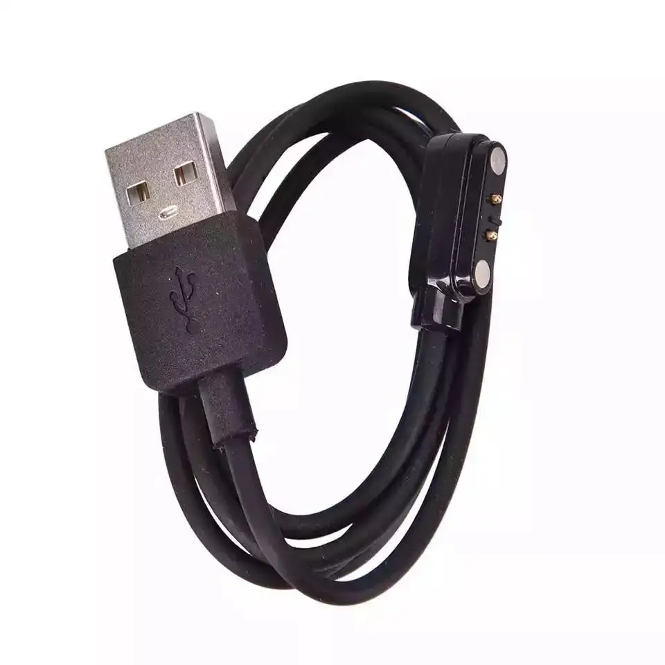Cable de carga de respaldo de emergencia para reloj inteligente, 2 pines, 2,84mm, 4mm, imán de succión, cargador de alimentación USB, envío rápido Correas de 2 pines para reloj inteligente, cable de carga de succión ma