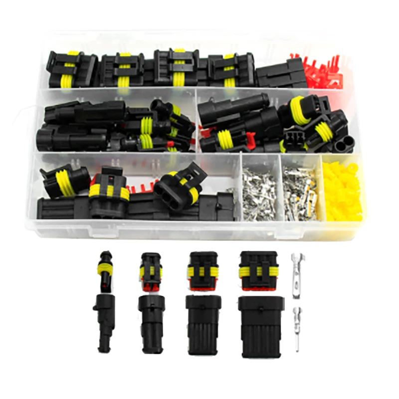 

Waterproof Connectors Kit Automotive Solder Wire Quick Connector Electrical in Car Wiring Auto Seal Socket 1-6 Pin Plug