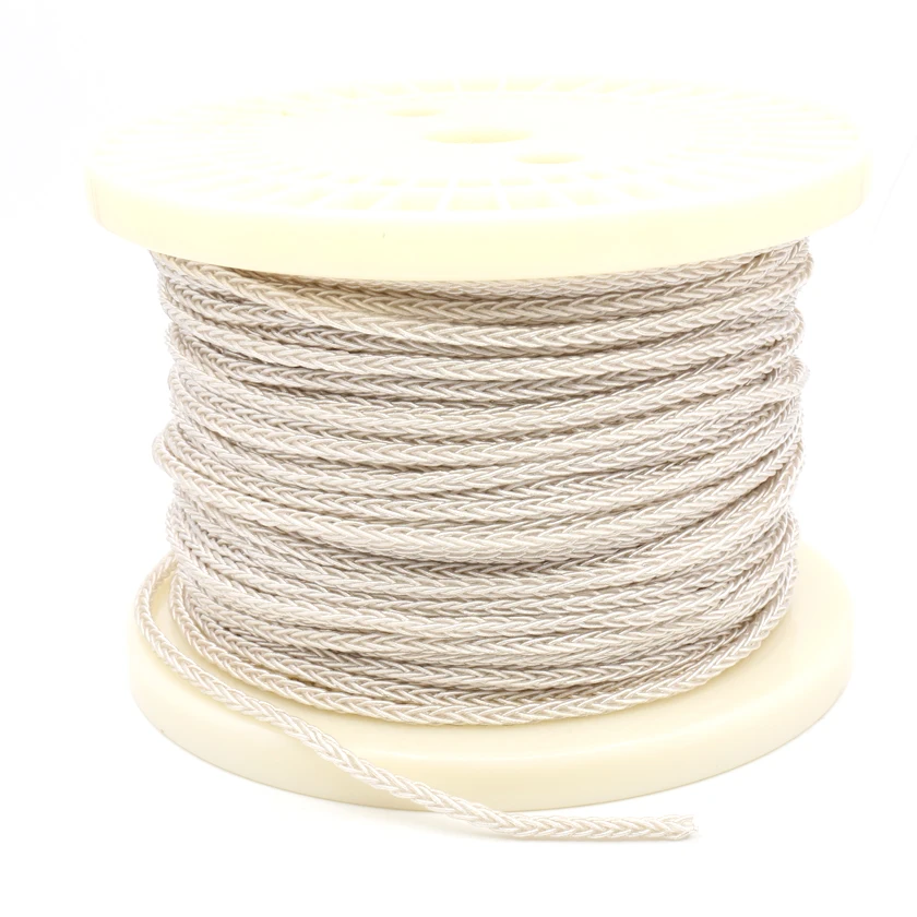 Linha híbrida maioria do sinal audio, 7N OCC, 8 núcleos, auscultadores, 1m