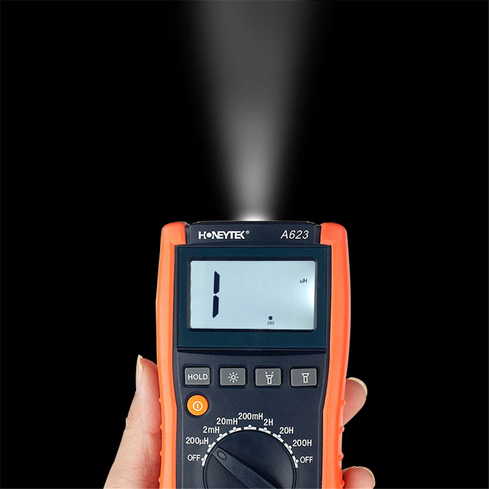 100% Brand LCR Meter Multimeter Digital Professional Capacitor Tester inductance Meter Multimeter test leads ESR tester A623