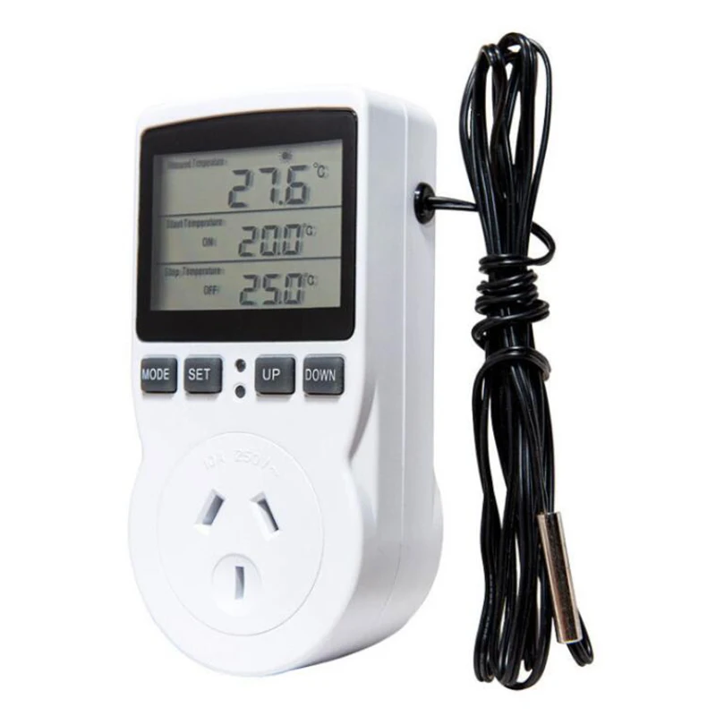 Thermostat temperature controller socket with multifunctional 16A heating and cooling timer mode with timer switch EU UK US AU