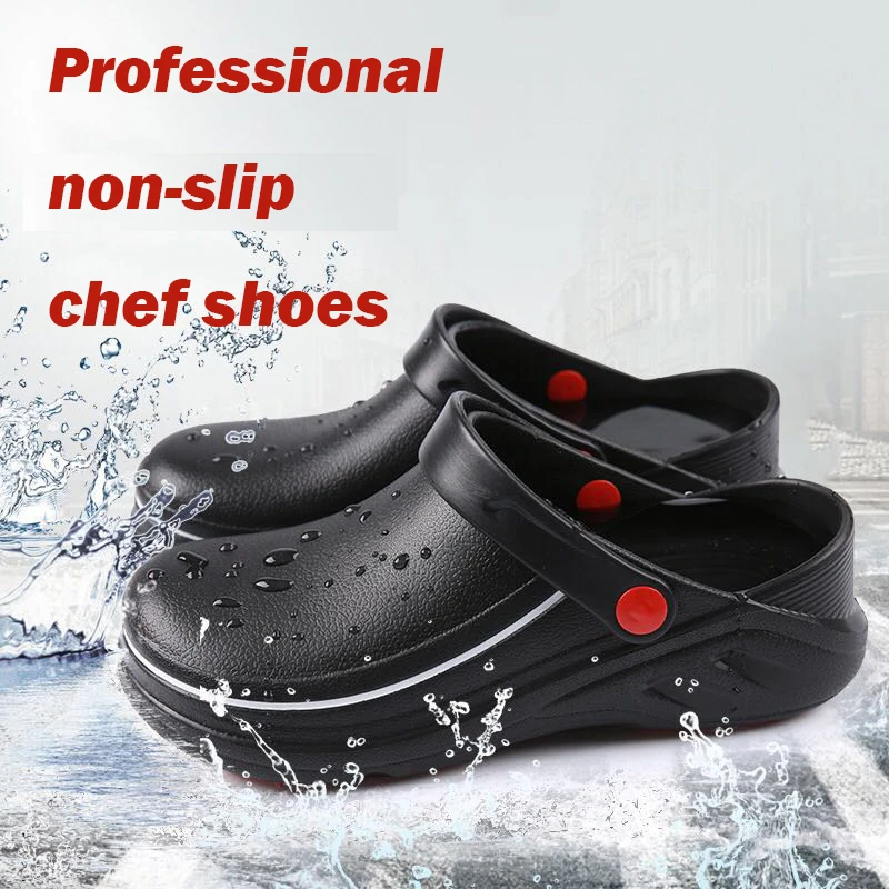 

High Quality Brand EVA Unisex Slippers Non-slip Waterproof Oil-proof Kitchen Work Cook Shoes for Chef Master Hotel Restaurant