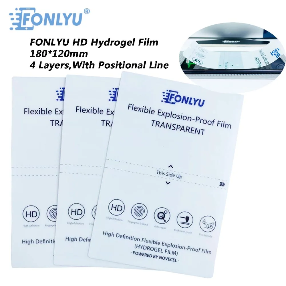 

FONLYU Soft Hydrogel Film hydrolic Movie For Smartphone Tablet Ipad Screen Front Back Glass Protective Skin Film Cutting Machine