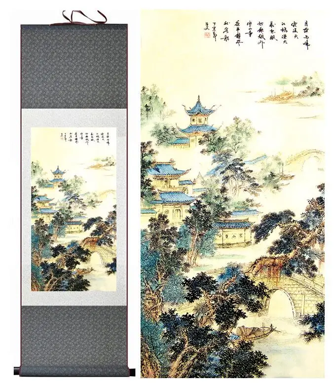 

Traditional people painting Chinese scroll painting landscape art painting home decoration painting