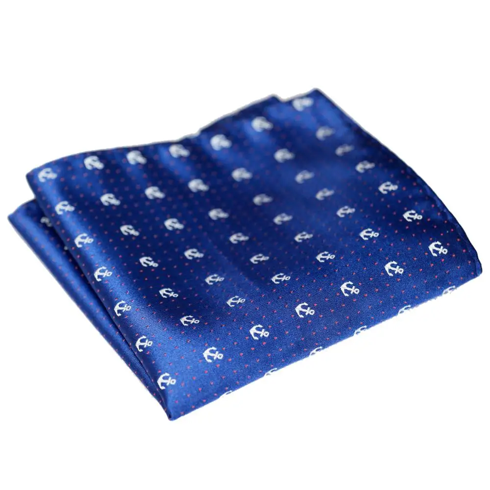 Stippen Patroon Marine Blauw Roze Rood Paars Grijs Mens Pocket Plein Zijde Jacquard Geweven Gratis Verzending Casual Business Hanky