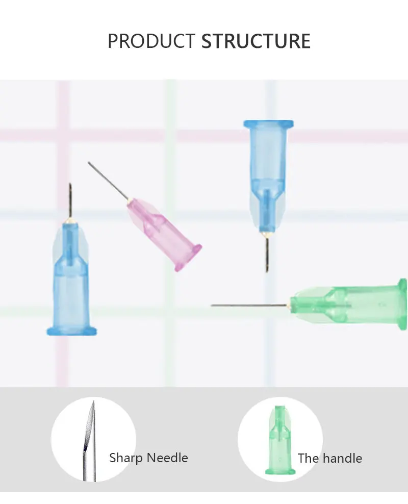100pcs painless small needle 32G 34G1.5/2.5 disposable 30G medical micro-plastic injection cosmetic sterile needle surgical tool