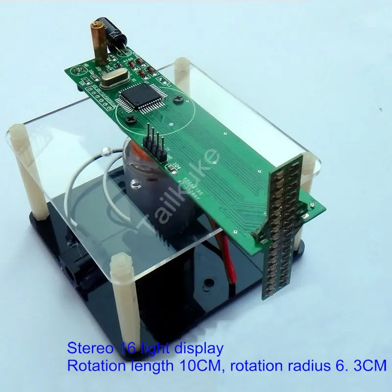 Cross Rotation LED Electronic Training Parts LED Display Kit DIY Production POV Creative Electronic Kit