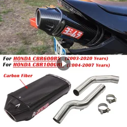 For HONDA CBR600RR F5 CBR1000RR 2003 - 2020 Motorcycle Exhaust Escape Modify Yoshimura Carbon Fiber Muffler With Mid Link Pipe