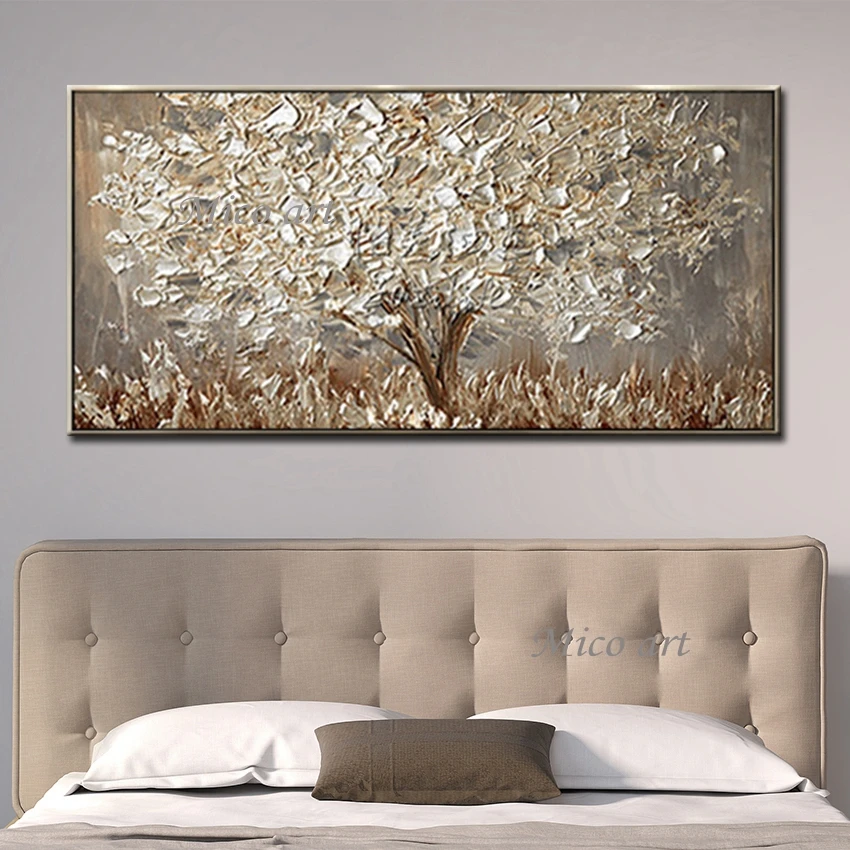 Latest 100% Hand-painted Knife Thick 3D Textured Gold Flower Oil Painting Wall Canvas Art Pictures For Living Room Decoration