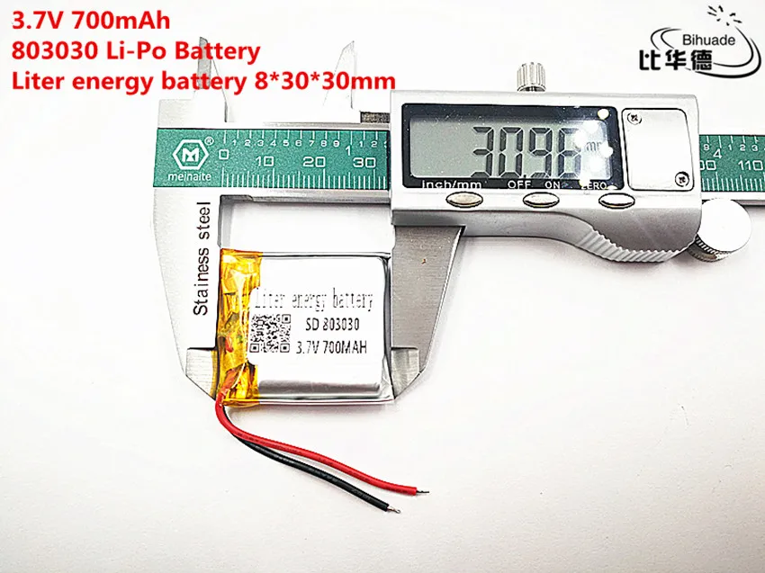 Liter energy battery Good Qulity 3.7V,700mAH,803030 Polymer lithium ion / Li-ion battery for TOY,POWER BANK,GPS,mp3,mp4