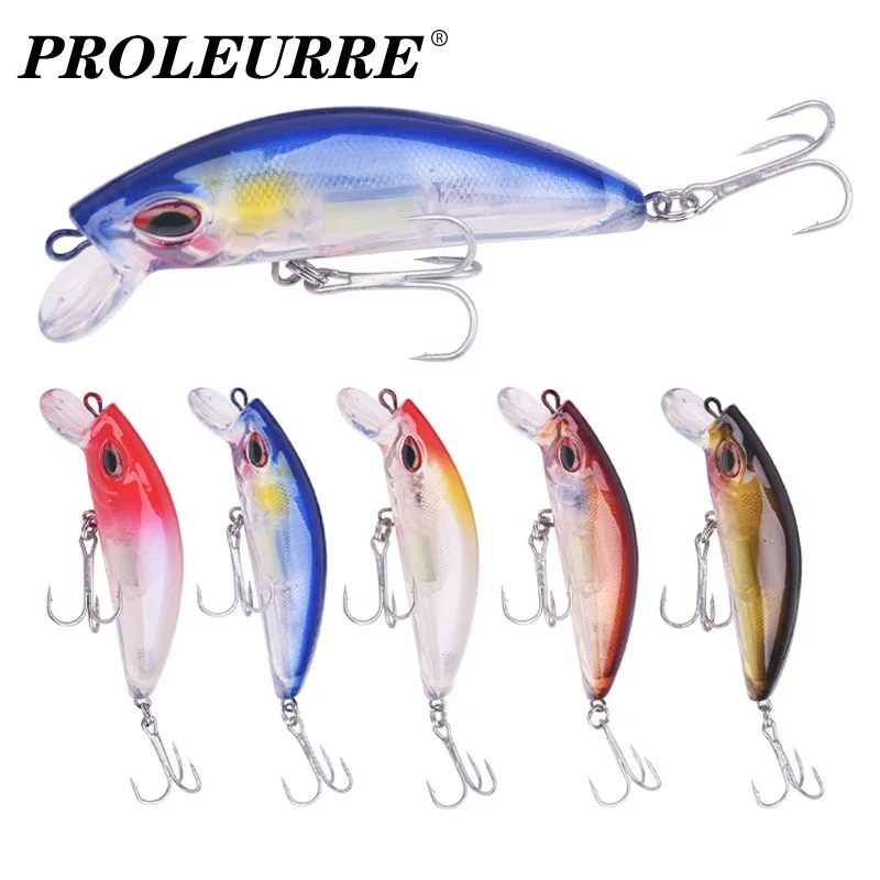 

1Pcs Luminous Minnow Fishing Lure 7cm 11.5g Slow Sinking Crankbait Trolling Wobblers Isca Artificial Hard Bass Carp Jerkbait