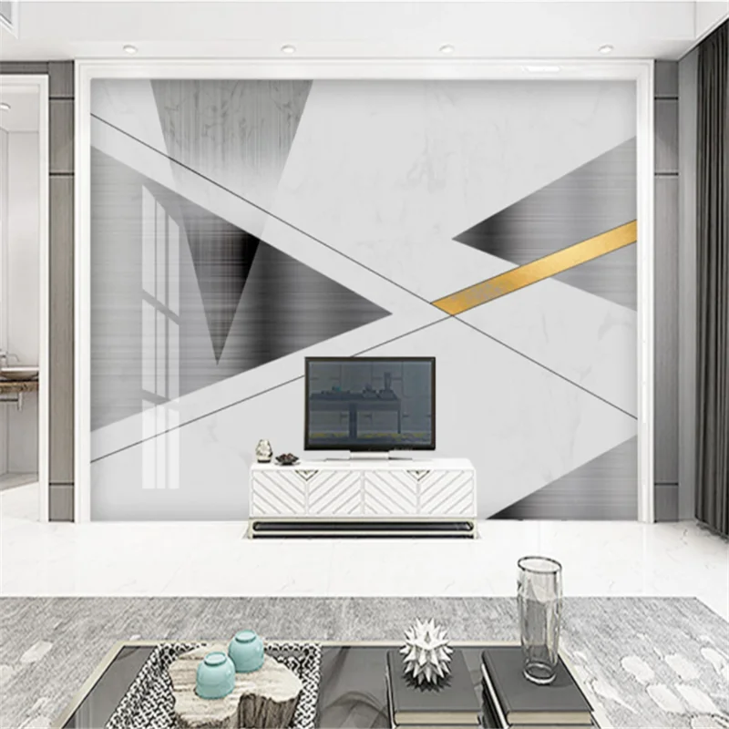 

Custom Mural Wallpaper Modern Minimalist Creative Abstract White Marble Living Room Background Wall Painting