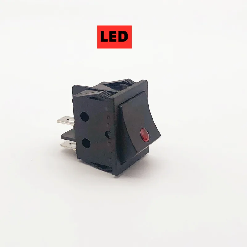 rocker switch KCD4 4-pin 2 position ON-OFF Mini with light cat-eye 220V LED rocker switch button AC30A250V drop shipping