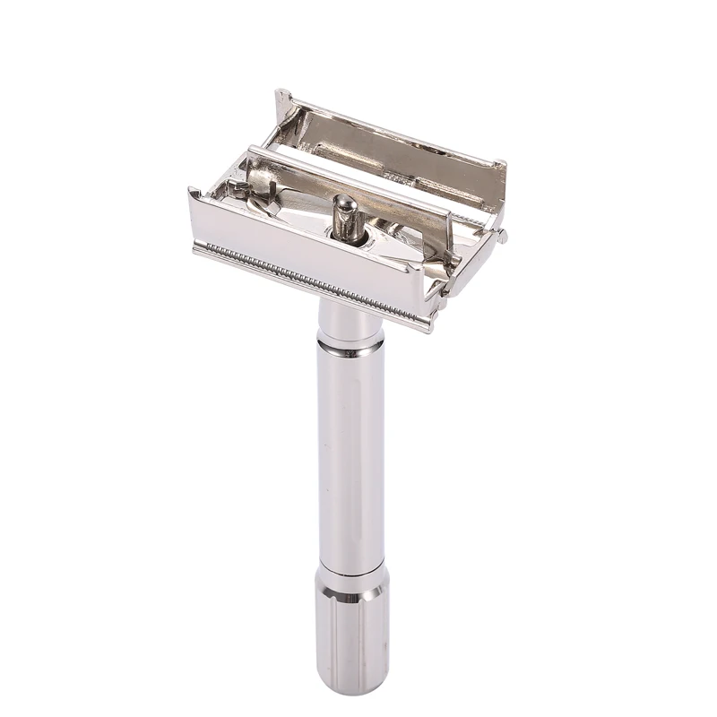 New Safety Razor Men Shaving Double Edges Shaver Metal Handle Manual Replaceable Blade Shavers With Travel Box 1 Blade