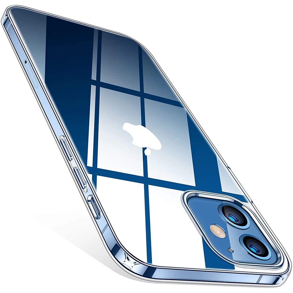Klare Silikon-Handyhülle für iPhone 17 Air 16 16E 15 14 13 12 Mini 11 Pro Max 12Pro X XS XR 8 Plus SE 2020 17Pro Luxus-Abdeckung