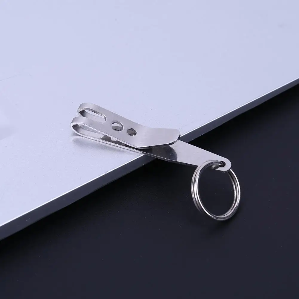 1-10PCS EDC Bag Gear Pocket Suspension Clip Mini Pocket Suspension Clip Hanger Stainless Steel with Key Chain Outdoor Equipment