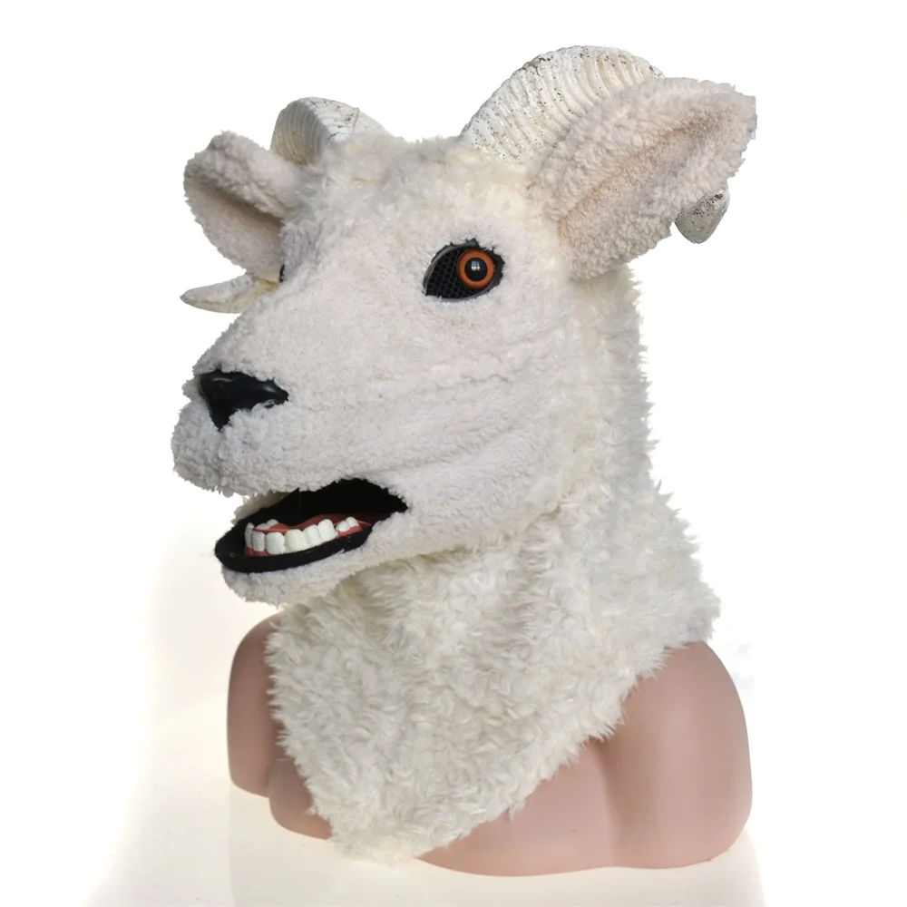 HuiTai sheep real animal face masks wholesale handmade custom animal mask for party